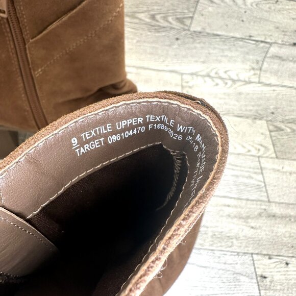 NWT Women's Universal Thread Size 9 Brown Ankle Booties Side Zip 3" Block Heels - Picture 7 of 11